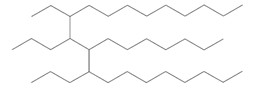 Representative structure of 1-deodecene, trimer hydrogenated.
